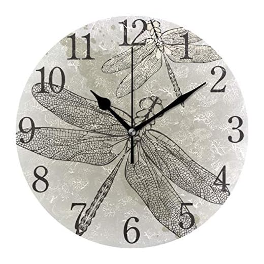 senya Wall Clock Silent 9 . 5 Inch Battery Operated Non Ticking Round Decorative Acrylic Quiet item