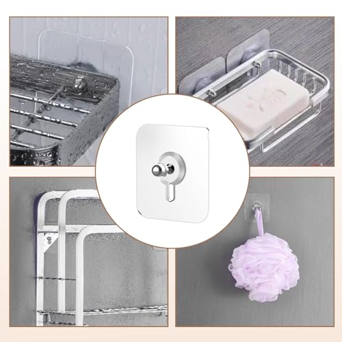 Image of 50Pcs No Nail Adhesive Picture Hangers, Free Stickers No Drill Hooks 22 lbs Load Max for Hanging Pictures Walls