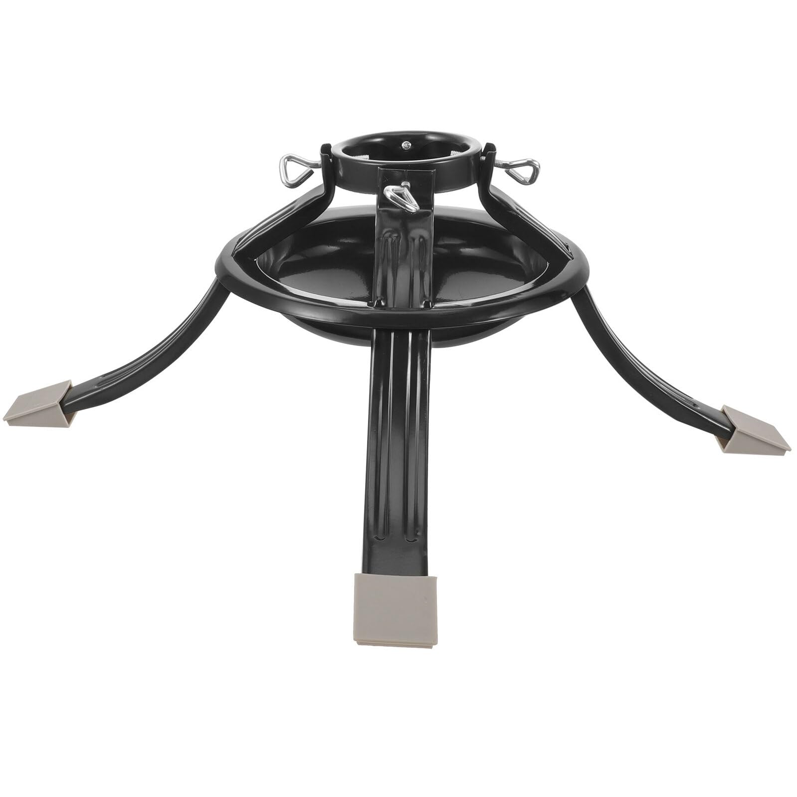 Cabilock Base de Metal Verde para Árbol de Navidad Soporte Robusto con Abrazadera de Tornillo para Árboles Reales Decoración de Interiores y Exteriores