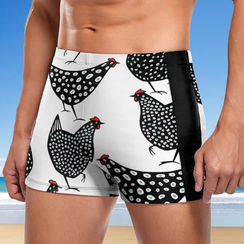 Trunks de natation homme boxer noir extensible à séchage rapide