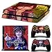 CMTTOME Kingdom Hearts Pegatina para PS4, Consola de juegos de dibujos animados y protectores de controladores (F)