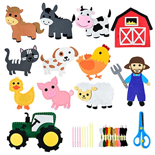 sinceroduct-Farm-Animals-Craft-Kit-DIY-Farm-Creatures-Sewing-Kit-12pcs-of-Plush-Animals-for-KidsBeginners-Educational-Sewing-Kit-Girls-and-Boys-Art-Craft-Kits sinceroduct-Farm-Animals-Craft-Kit-DIY-Farm-Creatures-Sewing-Kit-12pcs-of-Plush-Animals-for-KidsBeginners-Educational-Sewing-Kit-Girls-and-Boys-Art-Craft-Kits