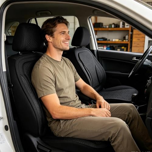 Protector para asiento de coche transpirable universal para camión, sedán y camping 7