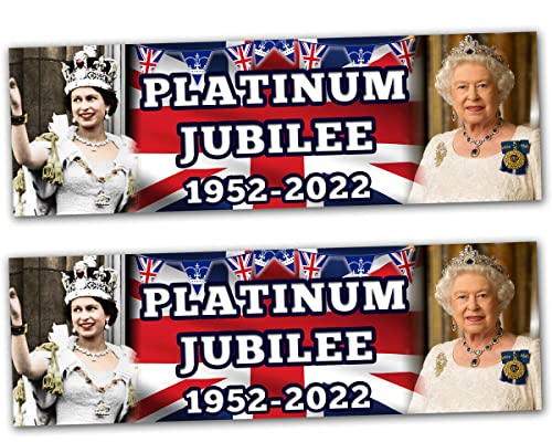 Poster mit britischem Flaggen-Motiv "Queen Platinum Jubilee 2022", Partydekoration, Poster, Union Jack, England, königliche Familie, Königin Elizabeth's Jubiläum Cover