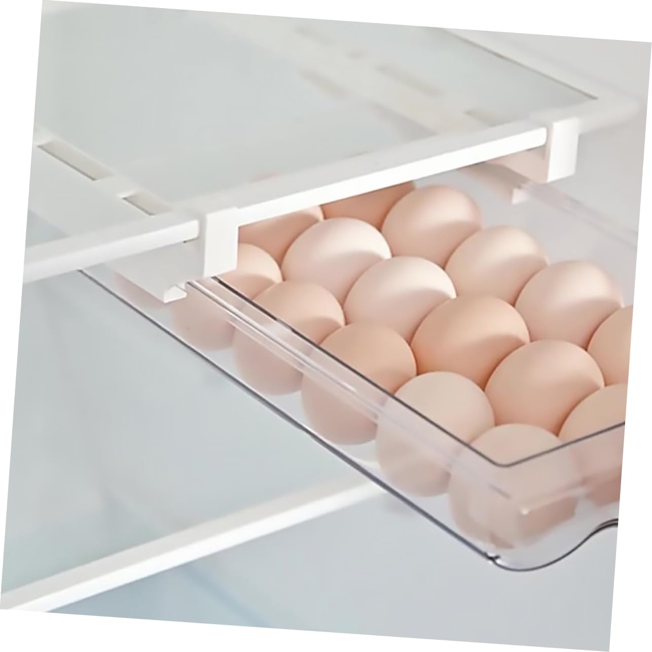 Refrigerator Drawer Hanging Holder Bin Space-saving Container for Organized Storage Low Temperature Resistant for Fresh