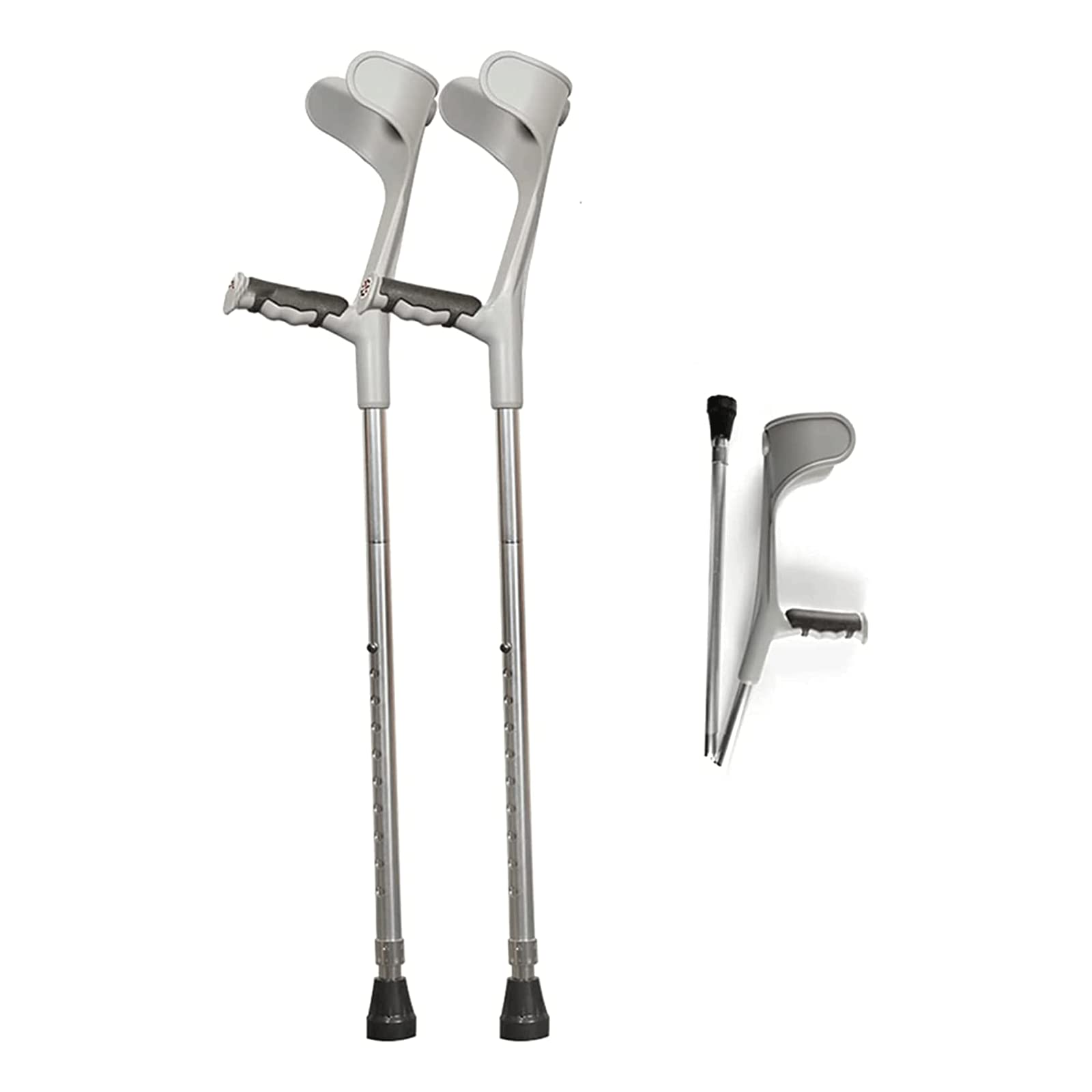 PAASHE Muletas de antebrazo para Adultos, 1 par de Bastones Plegables de Aluminio, Bastones Antideslizantes, Bastones médicos ortopédicos
