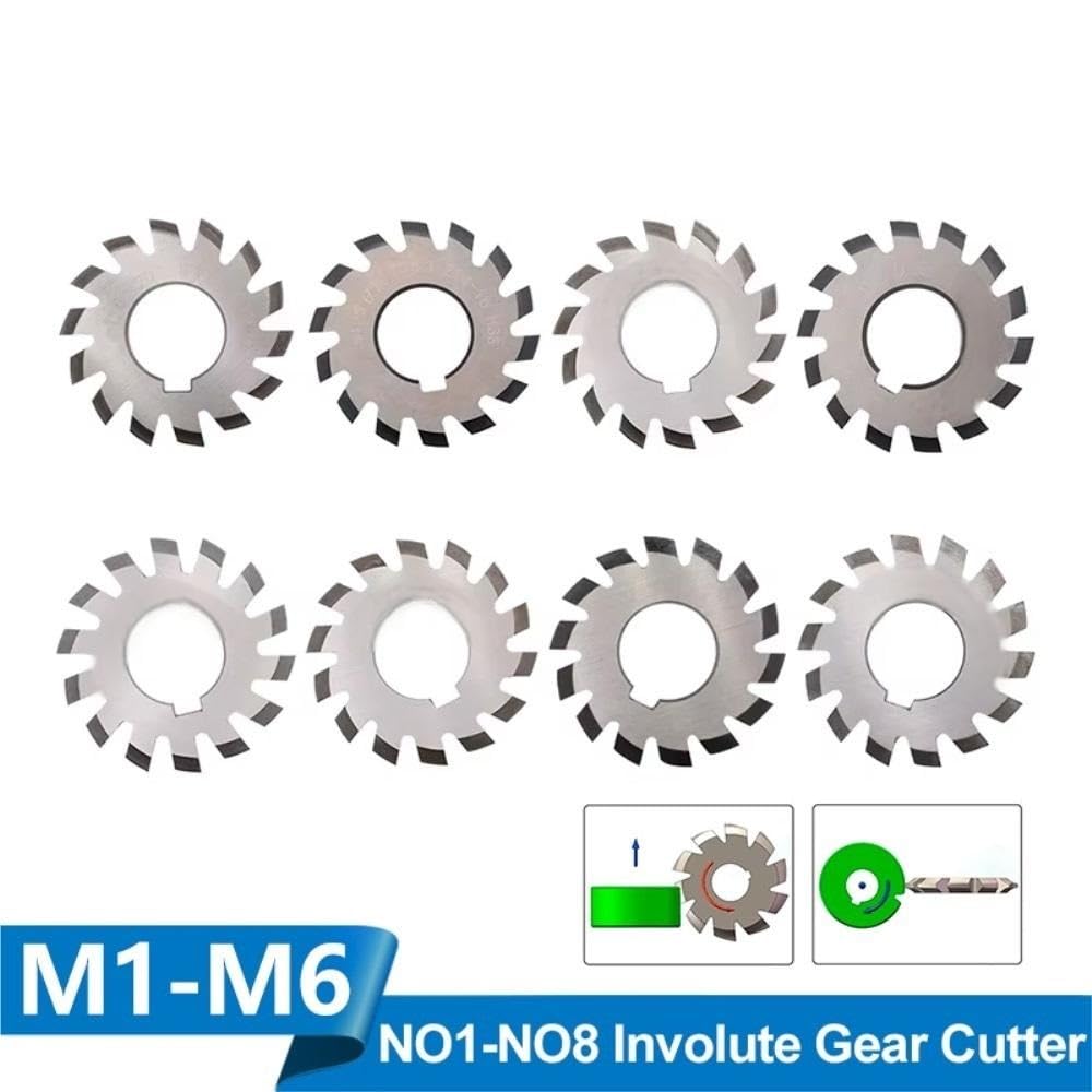 M1-M6 Involuta HSS PA20 Grados Disco Fresa para Engranaje Recto 1 Pieza