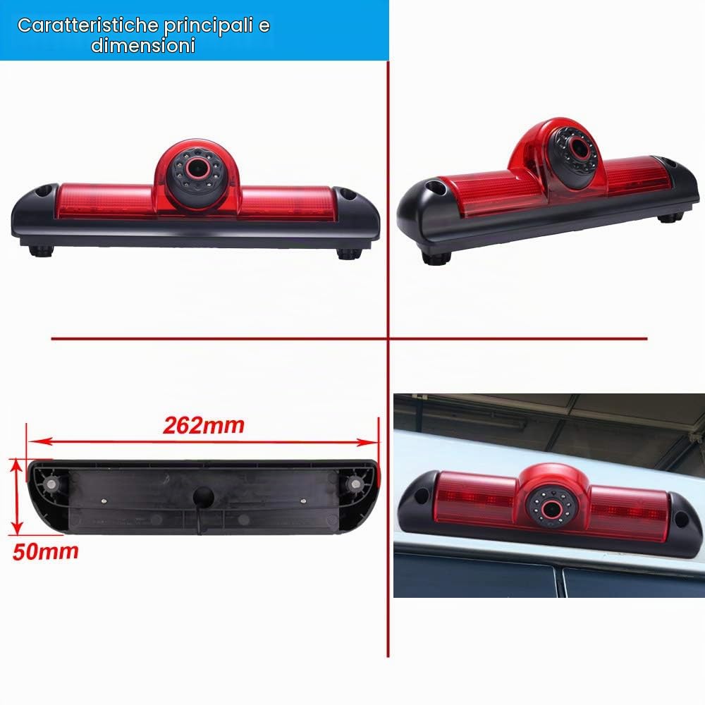 〔7‘’ Monitor LCD + Obiettivo 18mm alta qualità Telecamera posteriore 〕sostituzione per Fiat Ducato X250/Peugeot Boxter III AVIS AVS325CPR/Citroen Jumper/Dodge