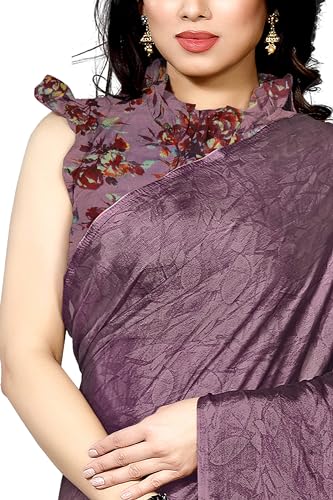 Image of MIRCHI FASHION Women Saree | Chiffon Batik Printed Breathable Regular Use Sari with Blouse