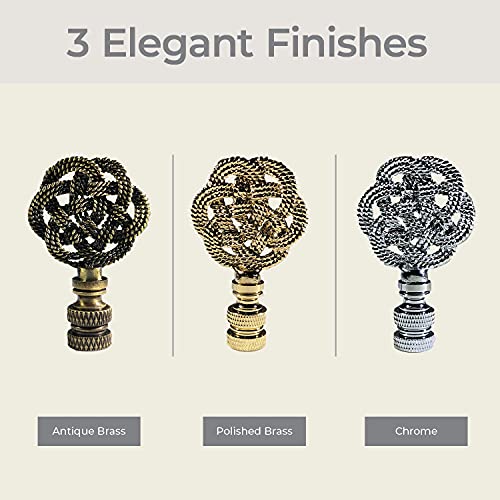 Image of Royal Designs, Inc. Decorative Celtic Knot Lamp Finial (Chrome - 1 Pk)
