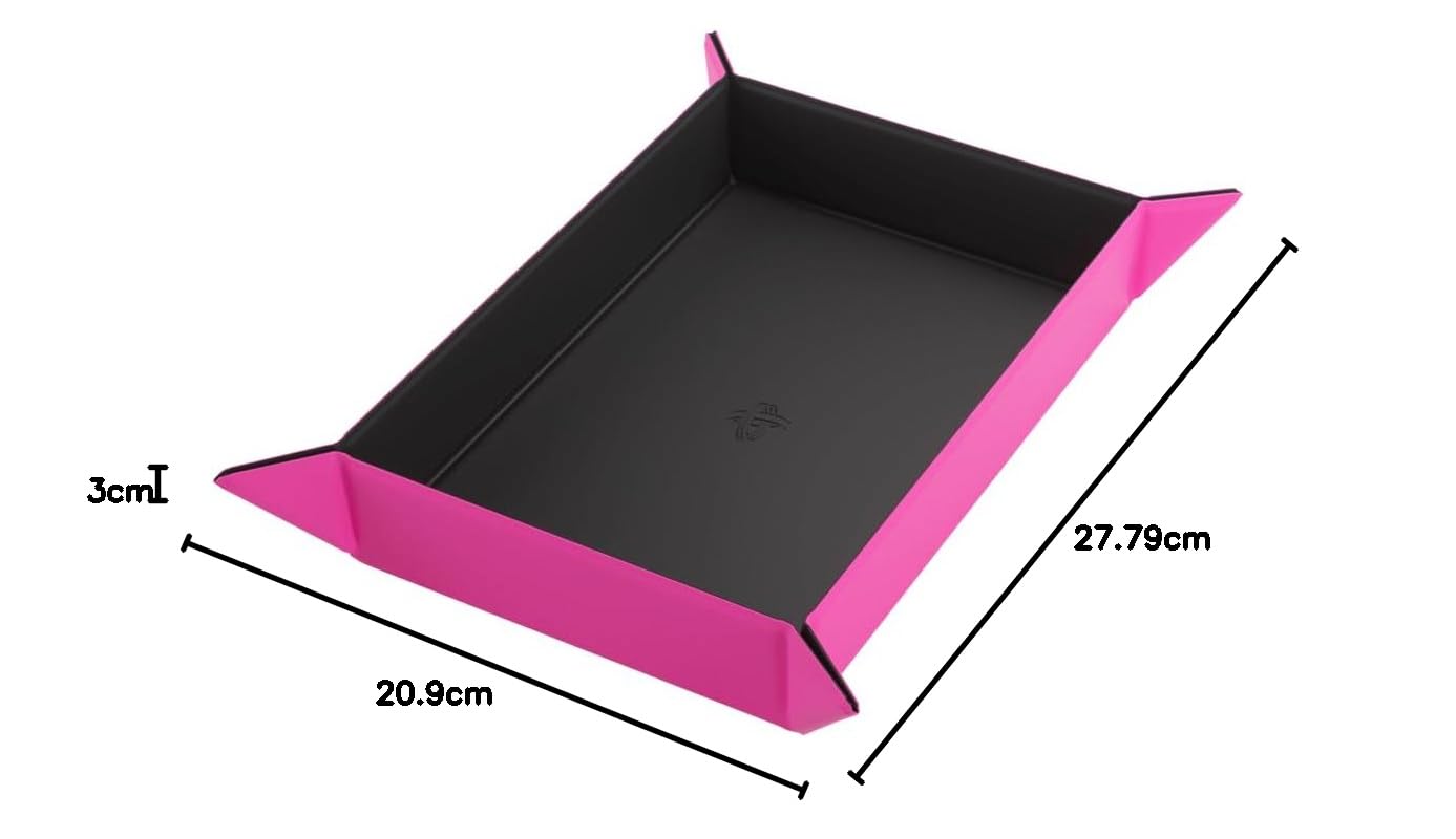 Magnetic Dice Tray Rectangular Black/Pink