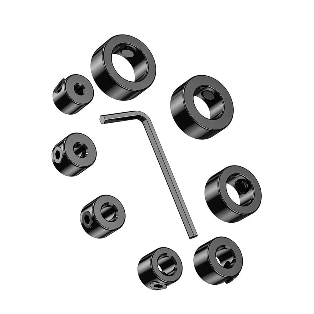 Clamp Collar Adjustable Positioner Limit Ring Set, Drill Depth Stop Collar, Allen Wrench Tighten Stopper Woodworking Tool