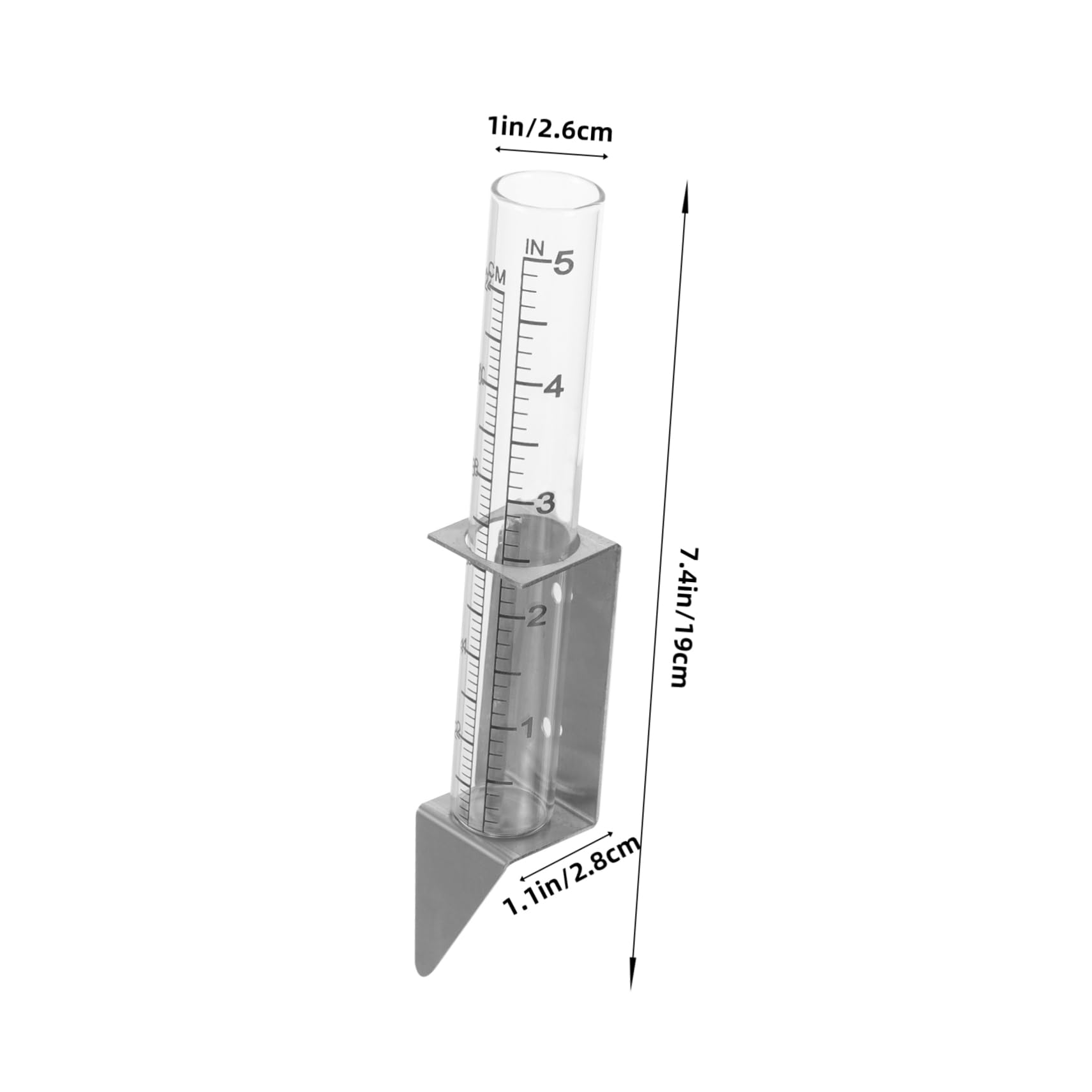 Mikikit 1 Set Rain Gauge Bracket Garden Rain Gauge Outdoor Convenient Rain Gauge Rain Gauges Outdoors Rain Gauge Device Lawn Rain Gauge Rain Fall Gauge Rain Measurer Silver Stainless Steel