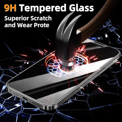 Image of Mr.Shield 360 True Privacy Screen Protector Tempered Glass Guard for iPhone 16 Pro Max, 4-Way Anti-Spy with Easy Installation Kit, 9H Hardness, 3D Curved Edges, Case-Friendly