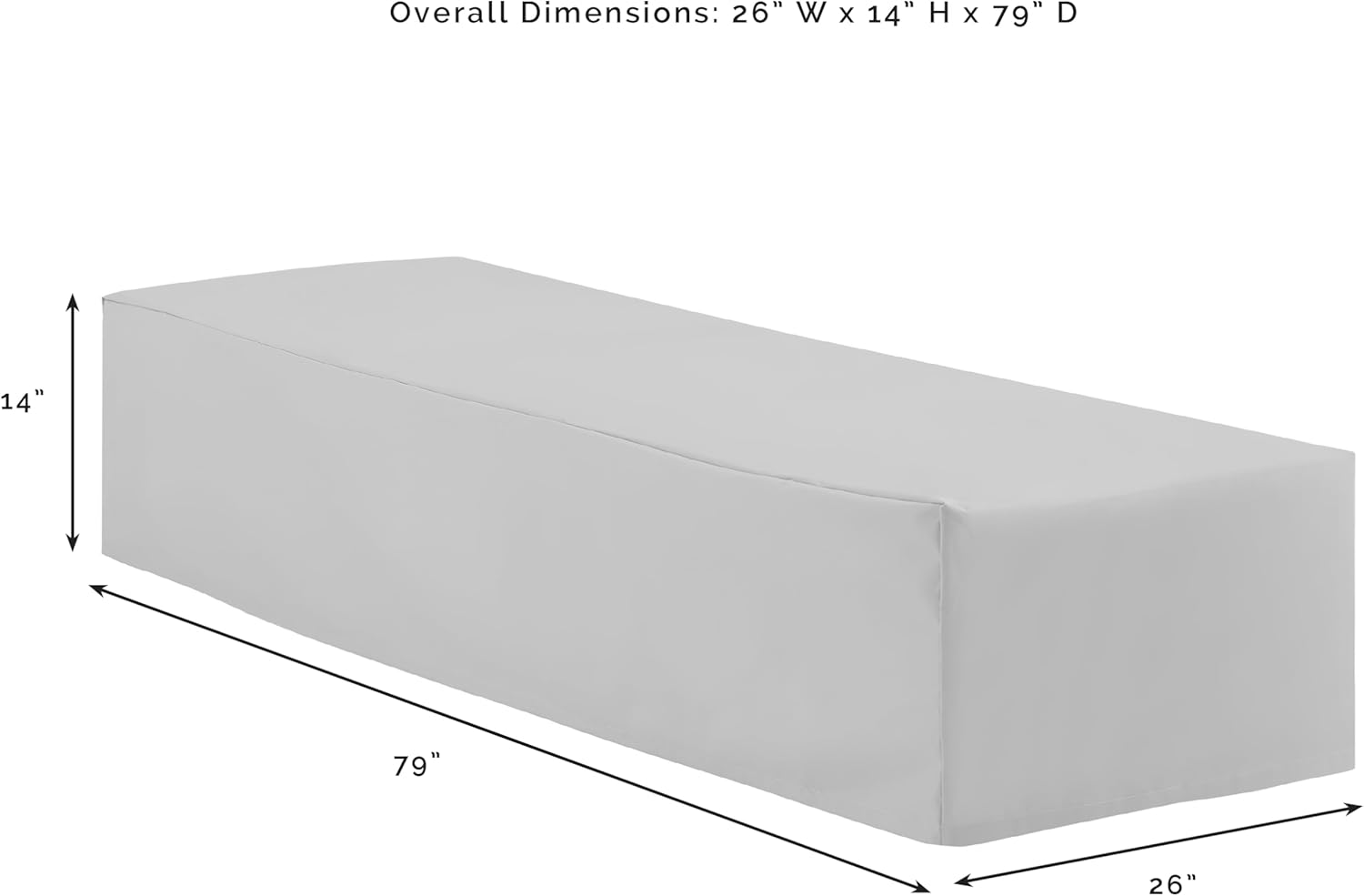 Crosley Furniture Patio Furniture Covers, Waterproof 2-Piece Outdoor Chaise Lounge Cover Set for Backyard, Gray