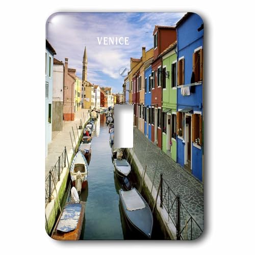 Interrupteur à bascule unique Venise Italie 3dRose lsp_80799_1 plaque murale déco