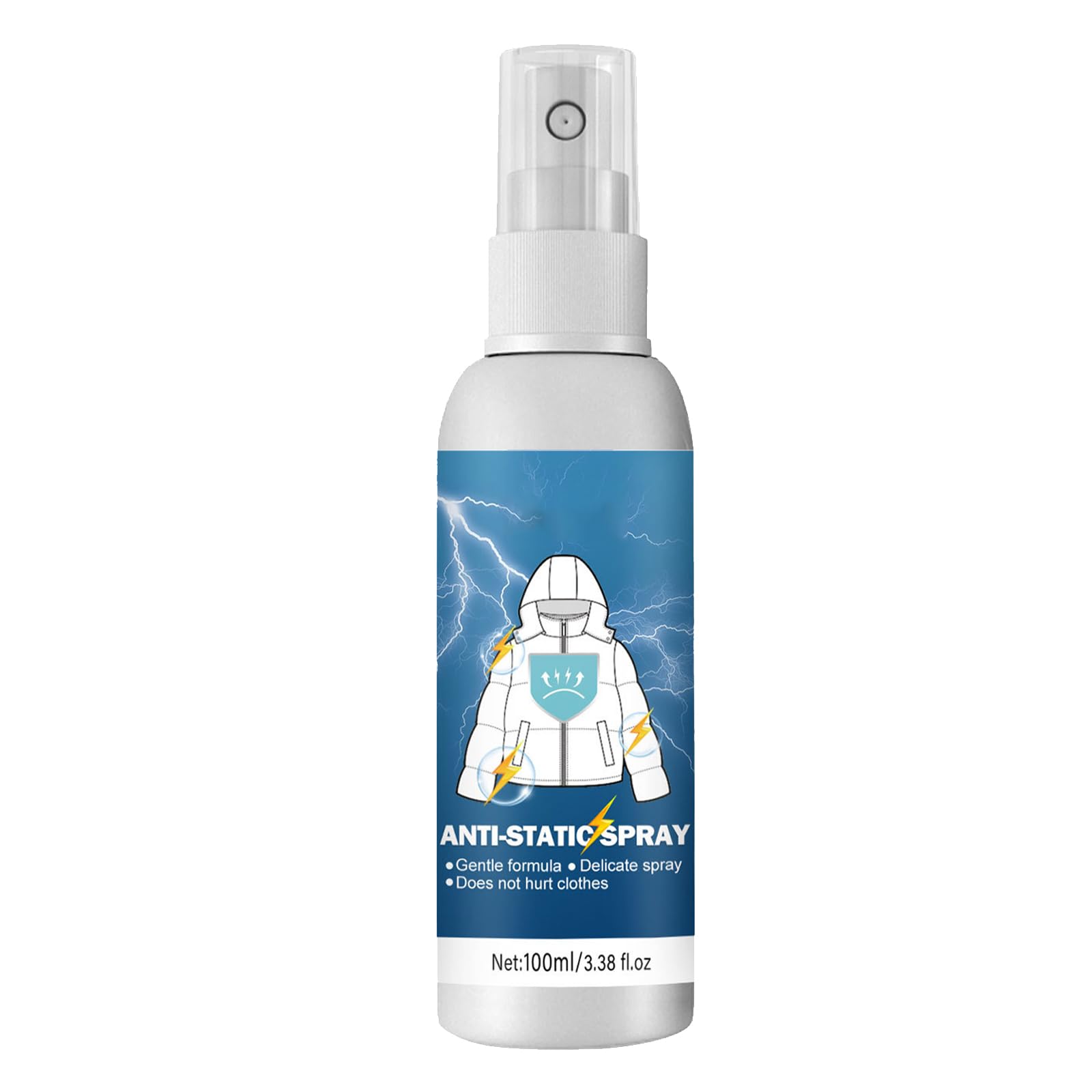 Spray Antistatique Vetements,Spray Antistatique Cheveux,100ML,1PC,Spray anti-statique pour vêtements et couvertures domestiques pour prévenir l'électricité statique des cheveux
