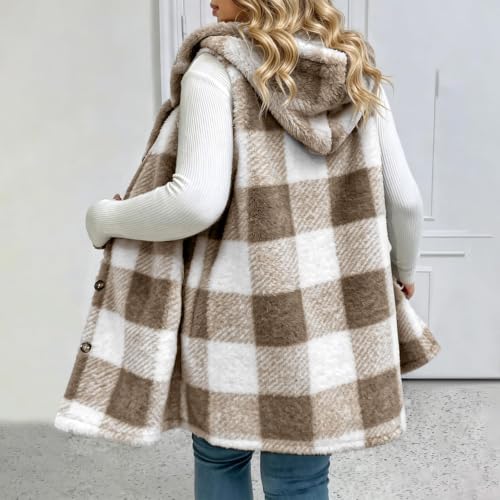 Sweater Vest Women Soft Warm Button Down Fuzzy Light Weight Jackets - image 8