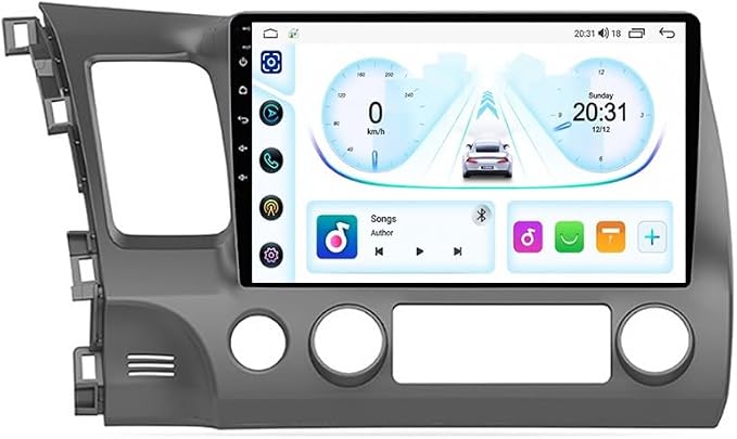 9-calowy dotykowy radio GPS dla Civic 2006-2011, obsługuje BT WiFi Mirror Link 4G sterowanie z kierownicy(HM602 4 Core Wifi 1+32GB)