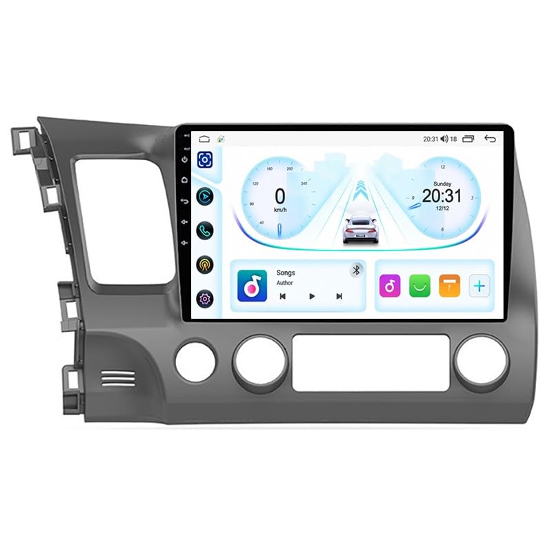 Radio Car Play de 9 pulgadas para viajar con mapas en Civic 2006-2011 y música por Bluetooth