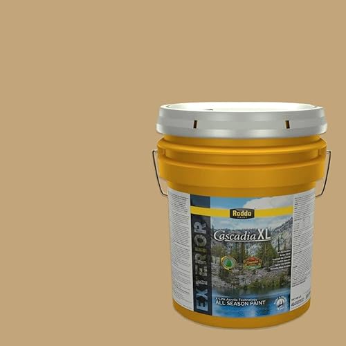 Vista 117 de Rodda Paint CASCADIA ZERO Interior Semi-Gloss Paint & Primer in One, Quart, Gold Tweed