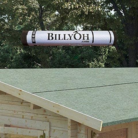 BillyOh Green mineral shed roofing felt - 5m x 1m roll with fixings included Cover