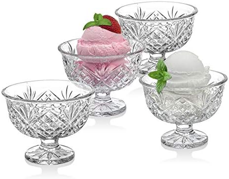 Godinger Ice Cream Dessert All Purpose Serving Bowls - Dublin , Set of 4