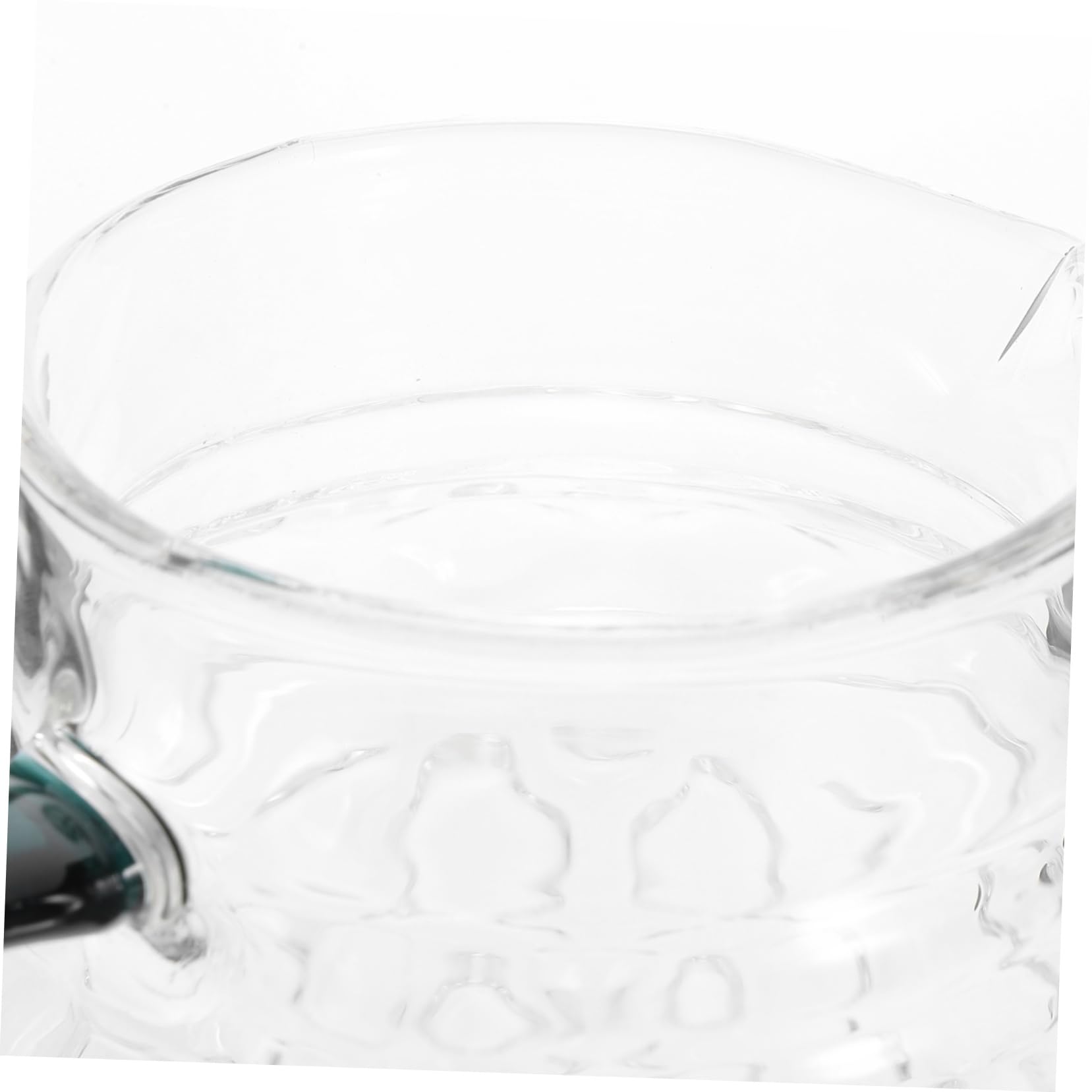 Mikinona Jarra de Vidrio para Agua Fría 1,7 Litros con Tapa y Asa, Vidrio Grueso Resistente, Diseño Antigoteo, Apta para Uso Doméstico y Fiestas, Accesorio Práctico para Servir Bebidas