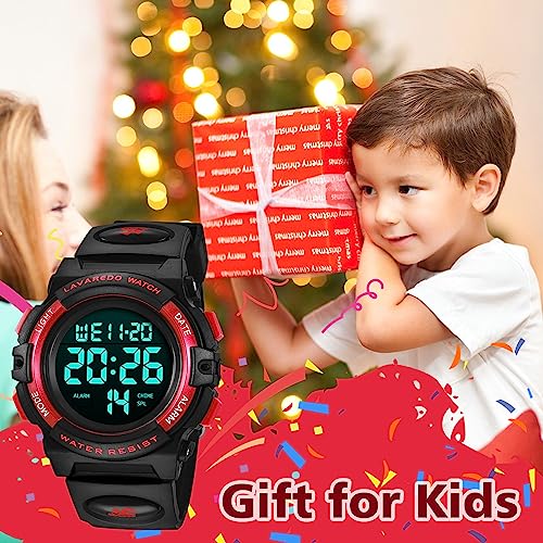 Image of Kids Watch,Boys Watch for 3-15 Year Old Boys,Digital Sport Outdoor Multifunctional Chronograph LED 50 M Waterproof Alarm Calendar Analog Watch for Children with Silicone Band,Kids Gift