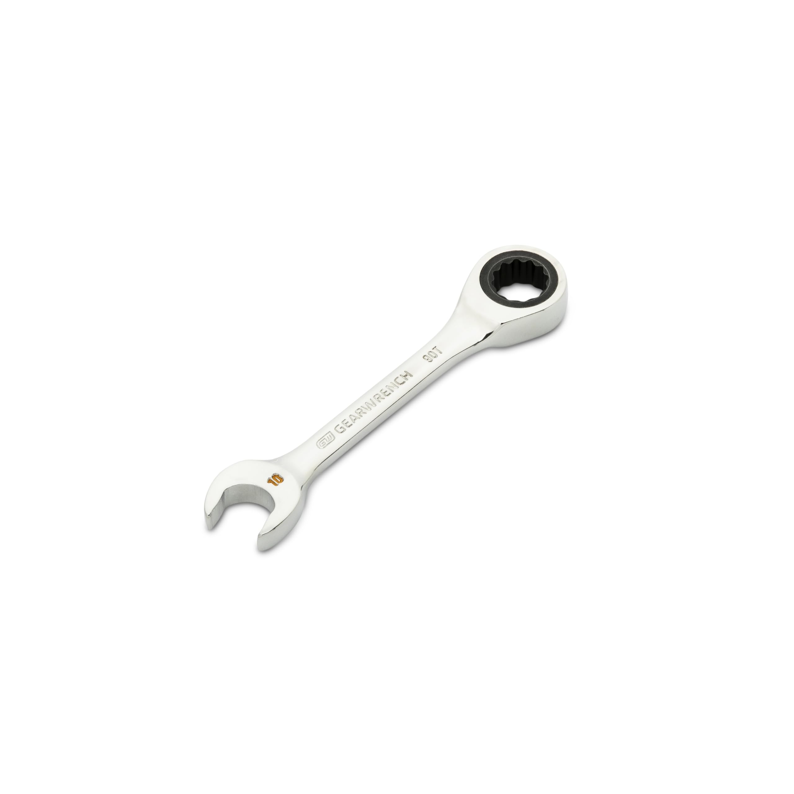 GEARWRENCH 10mm 90-Tooth 12 Point Stubby Combination Ratcheting Wrench | 86840