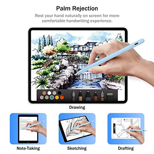 Image of Cisteen Pen for iPad (2022-2018) with LED Indicator, Tilt Sensor, Palm Reject - Compatible with Apple iPad 10 /9 /8 /7 /6 Gen, Air 5 /4 /3 Gen, Pro 11 inch and 12.9 inch, Mini 6 /5