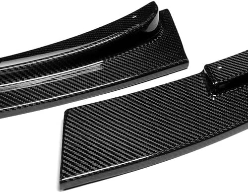 3 Pieces Real Carbon Fiber Front Bumper Lip Spoiler Splitter Side Body Kit Trim Protection Compatible with 2008-2013 BMW E90 E92 E93 (M3 Models Only), 2009 2010 2011 2012