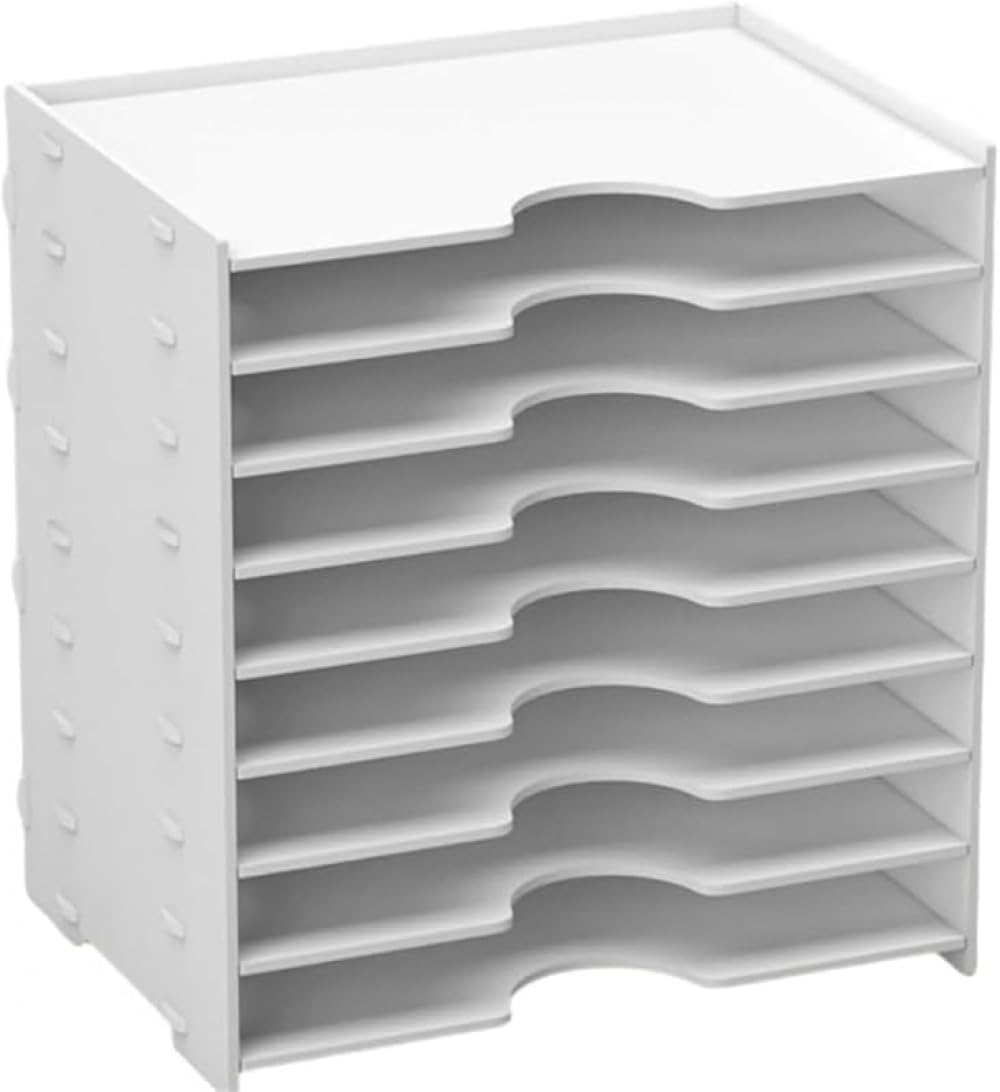 CokBlu積み重ね可能デスクトップオーガナイザー ファイルラック・トレイ・ボックス 3-in-1 メールボックス兼文房具小物収納