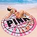 Produktbild LBYSK Sommer Round Badetuch Sonnenschutz-Schal-Badetuch aus Mikrofaser Decke Außenschwimm Picknick Yoga-Matte Serviette De Plage Starke Wasserabsorption,Rosa
