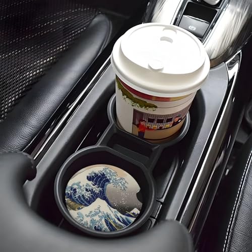 Posavasos para auto de neopreno diseño floral, pack 2 miniatura 7