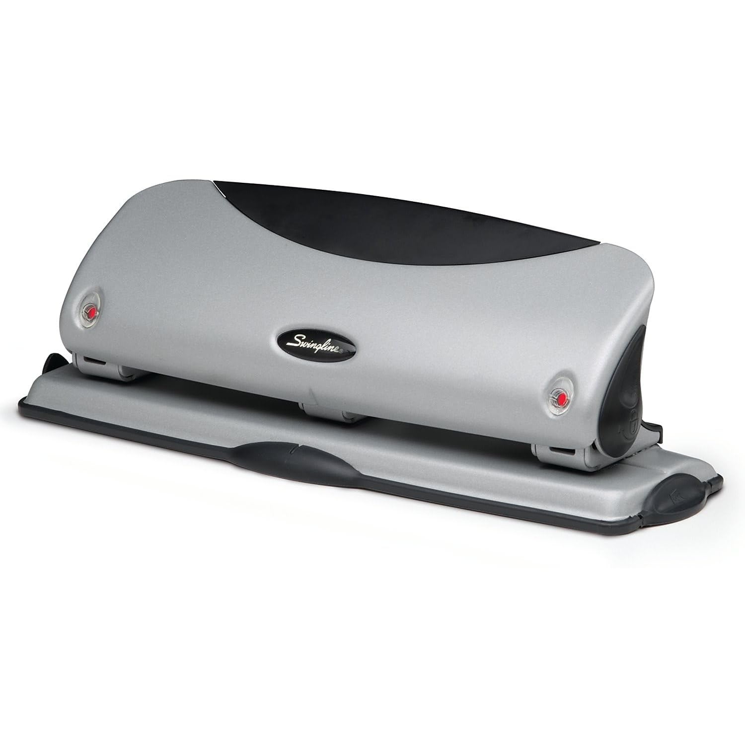 Swingline 3 Locher Desktop Locher EasyView 12 Blatt Stanzleistung Silber/Schwarz (74063)