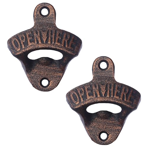 Jumiok Cast Iron Soda Bottle Cap Opener Wall Mounted...