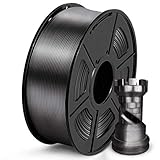 SUNLU PLA Silk Filament 1.75mm, 3D Drucker Filament 1.75 PLA 1KG Spool, PLA Silk Schwarzgrau