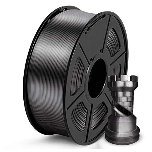 SUNLU Filamento Silk PLA+ 1.75mm, Shiny PLA Plus Filamento Impresora 3D, Precisión Dimensional +/- 0.02mm, 1kg Spool(2.2lbs), Silky 1.75 PLA+ Negro