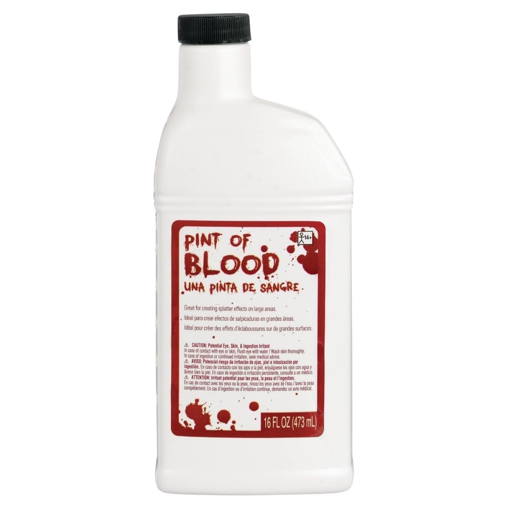 Folat – Sangre Falsa De Halloween 100 Ml, A Base De Agua, Botella Con Tapón Resellable, Para Looks Macabros Y Fiestas Temáticas