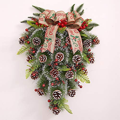 LIGHT Dream Loom Árbol de Navidad, Árbol de Navidad de Pino en Miniatura con Adornos Colgantes, Decoración del árbol de decoración de la casa (Mini árbol),Rojo