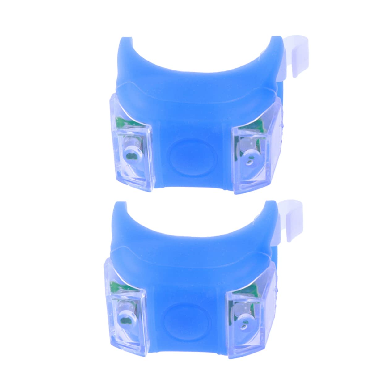 Toddmomy 2Pcs LED Bike Tail Light Silicone Rear Light with for Mountain Cycling Easy to Install Seatpost Pole Handlebar Helmet Blue