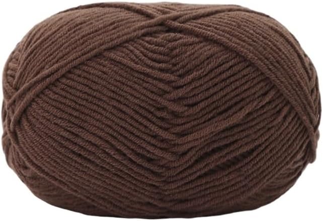 5 Rolls 4-Ply Cotton Acrylic Blend Yarn for Crocheting 2.2mm 40g(32)