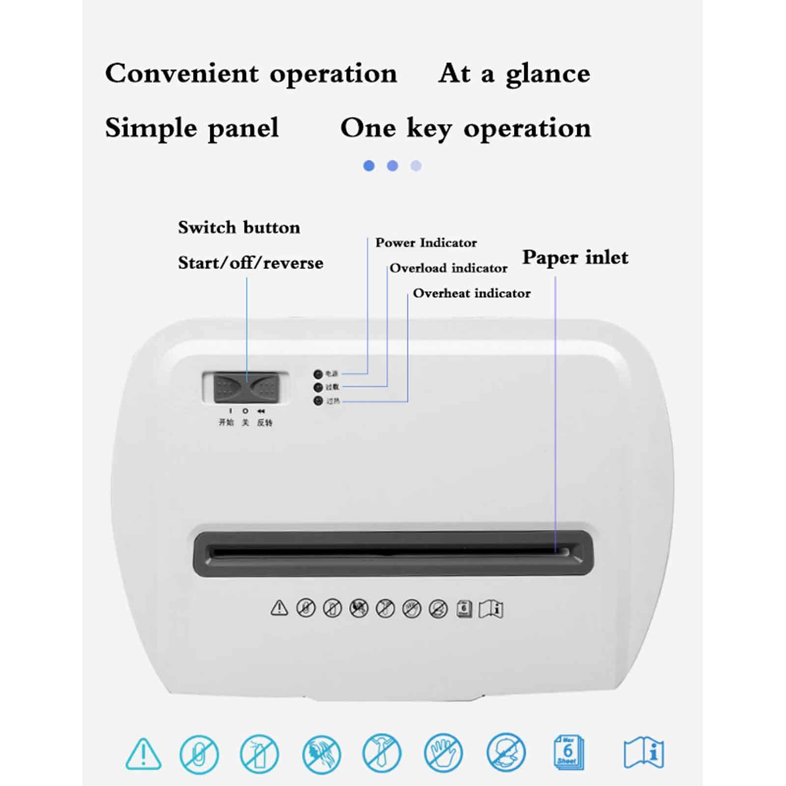 Distruggidocumenti Commerciale per Ufficio ad Alta Sicurezza da 8 Fogli, 5 Livelli di riservatezza, 40 Minuti di distruzione Continua della Carta, Adatto per Distruggere CD, Carte di telefoni cellul