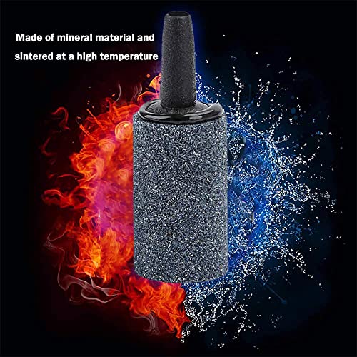 Image of 100 Pack 1 Inch Aquarium Air Stone, Cylinder Bubble Diffuser Aerator Stones Fish Tank Bubbler Pump Accessories for Hydroponics Grey (100 Pack)