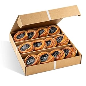 Holiday Gift Basket, Fruit Danish Pastries | Gourmet Christmas Holiday Corporate Food Gifts in Gift box |12 Individually Wrapped BLUEBERRY Filled Cinnamon Buns | Halloween,Thanksgiving-Stern’s Bakery