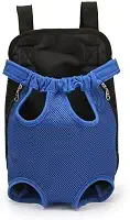 Mochila Bolsa Canguru para Transporte de Pets Cães e Gatos Alça Ajustável Tecido Respirável Passeio Animal Cachorro Pequeno e Medio Porte Felinos Filhote Tamanhos P ao GG (Azul, P)