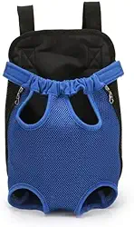 Mochila Bolsa Canguru para Transporte de Pets Cães e Gatos Alça Ajustável Tecido Respirável Passeio Animal Cachorro Pequeno e Medio Porte Felinos Filhote Tamanhos P ao GG (Azul, P)