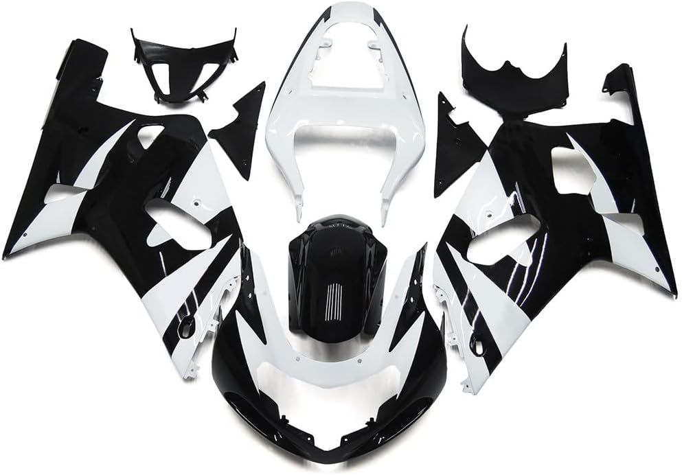 ABS Motorcycle Plastic Fairings Fit for Suzuki GSXR600 GSXR750 2000 2001 2002 2003 GSXR 600 GSXR 750 00 01 02 03 Injection Full Fairing Kit Body Frame Bodywork Cowling Set - Black White