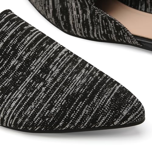 Image of Tilocow Knit Mules Office Slip on Loafers Business Casual Flats for Women
